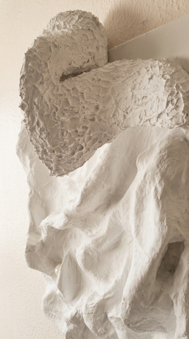 Structural work detail — texture, plaster and pearl